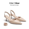 thumbnail image 3 of DREAM PAIRS Women's Slingback Kitten Low Heel Closed Toe Ankle Strap Heels Pointed Toe Strappy Pumps Shoes Party Wedding Dress Shoes, 3 of 7