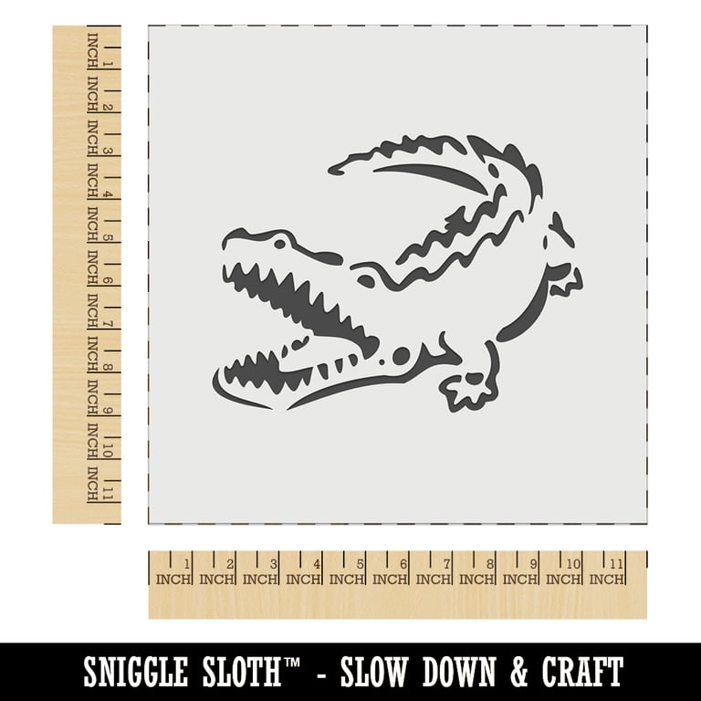 Cute Alligator Stencil