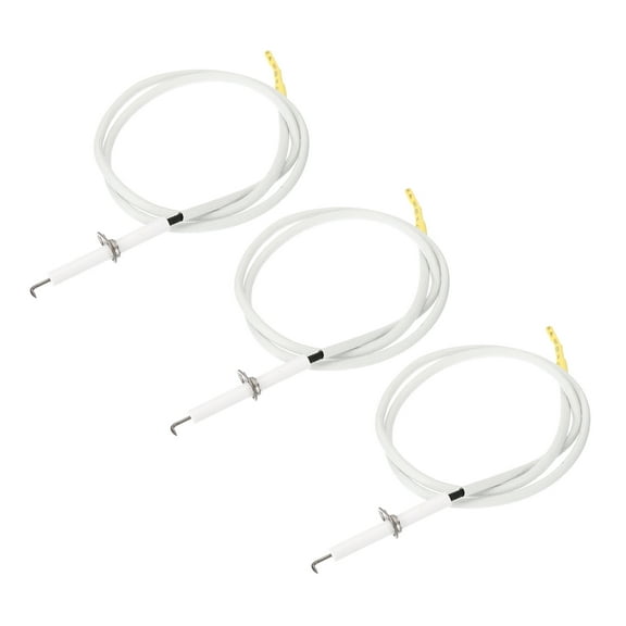 Uxcell 3Pcs Ceramic Spark Electrode Igniter with Wire Replacement for BBQ Grill and Gas Grill Models