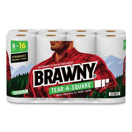Georgia Pacific Professional Tear-A-Square Perforated Kitchen Double Roll Towels - 2-Ply - White - 120 Sheets Per Roll - 16 Rolls