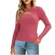 thumbnail image 3 of Chaqueta deportiva,Blusa informal de cuello redondo de punto calado para mujer, manga larga, poliéster, tejido suave y ligero, ideal para el hogar, sopatenor, 3 of 9