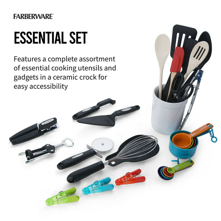 Farberware 28-piece Kitchen Utensil & Gadget Set in Assorted Colors -  Walmart.com