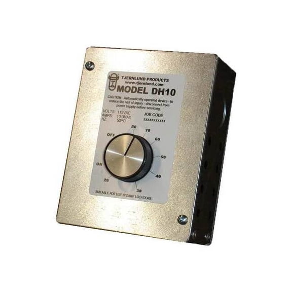 Tjernlund Products Dehumidistat, 20-80%, 115V AC, SPST DH10