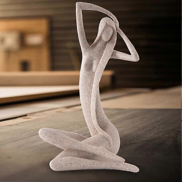 Modern Style Sexy Beauty Figure Miniature Statue Long-haired Woman Lady Girl Interior Home Decoration Accessories Sculpture