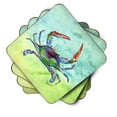 thumbnail image 2 of Carolines Treasures 8550FC Crab Foam Coaster Set of 4 3 1/2 x 3 1/2 multicolor, 2 of 3