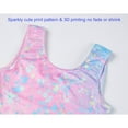 thumbnail image 5 of Little Girls Gymnastics Leotards Blue Size 9-10 Years Old Sparkly Unitards for Practice, 5 of 7