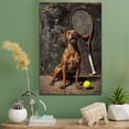 thumbnail image 2 of Harrier Vintage Dog Tennis Canvas – Artistic Sports, Harrier Dog with Tennis Stretched Canvas Size 8x12 Wall Print for Bedroom, Living Room, Office, 2 of 5