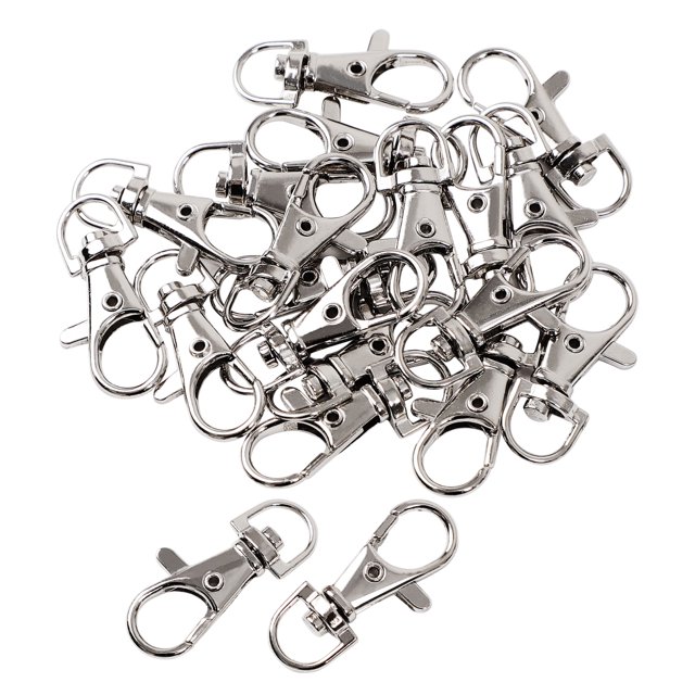 Unique Bargains 20Pcs Lobster Trigger Swivel Clasp Hooks Clip Buckle Crafts Key Ring Keychain