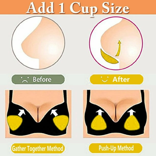 1 Pair Silicone Breast Inserts Waterproof Enhancers Gel Push Up Bra Inserts  Bra Padding Bust Enhancer For Women For Bikini skin color 