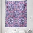 thumbnail image 1 of Purple Mandala Tapestry, Middle Eastern Oriental with Ornamental Featured Lines, Fabric Wall Hanging Decor for Bedroom Living Room Dorm, 5 Sizes, Dried Rose Pale Blue, by Ambesonne, 1 of 1