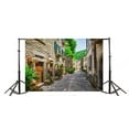 thumbnail image 3 of ABPHOTO 7x5ft Photography Backdrop European Building Street Green and Flower Vine Scene Photo Background Backdrops, 3 of 4