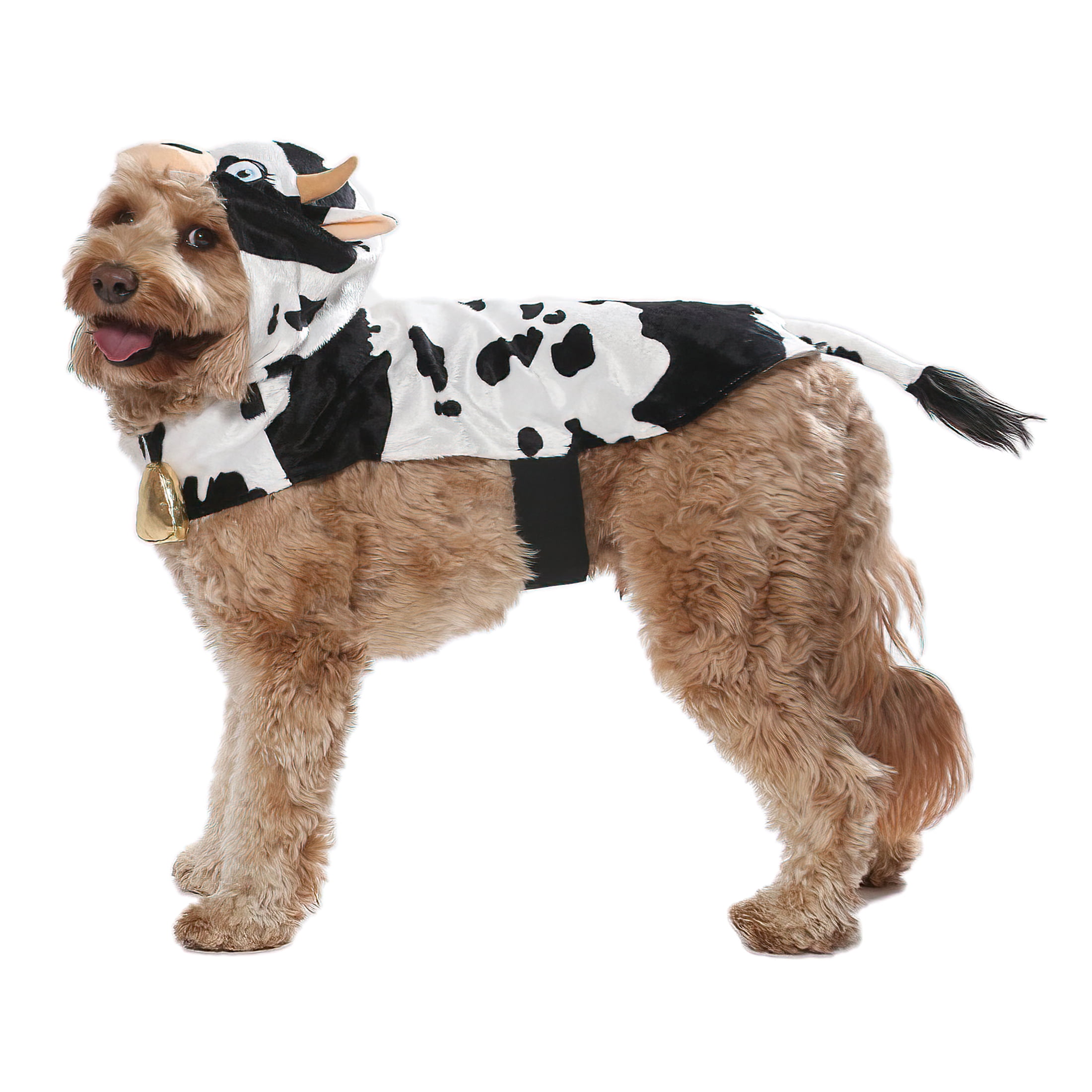 dog dressed as cow