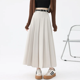 thumbnail image 1 of Falda plisada adelgazante de cintura alta con cinturón, elegante vestido largo de moda para mujer para primavera y verano, 1 of 4