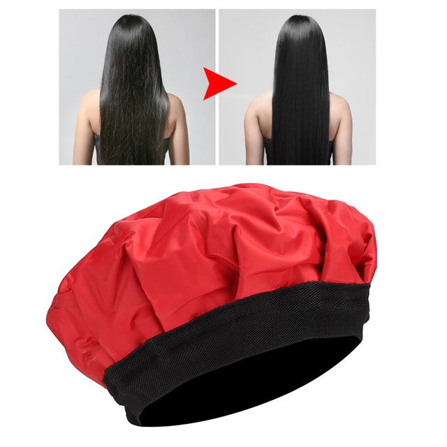 Bonnet de Teinture Capillaire Traitement à l'Huile Chaude Soin des Cheveux Bonnet de Beauté Rouge
