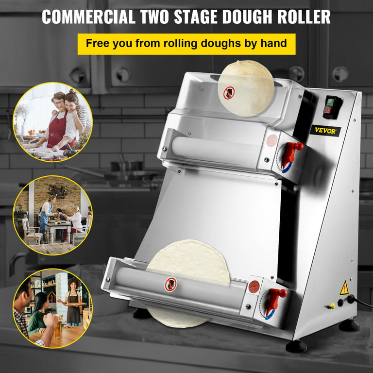 Electric dough sheeter 15.7”/40cm with rolling pins for winding dough for  Home, Bakery & Confectionery