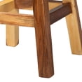 thumbnail image 3 of bali & pari Luli Suar Wood Counter Stool - Handcrafted Solid Wood Stool, 3 of 6