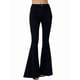 thumbnail image 1 of Pantalones Vaqueros Acampanados con Parches de Estrellas para Mujer, Cintura Media, Corte Acampanado, Elásticos, Pierna Recta, Ajustados. Negro M, 1 of 9