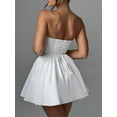 thumbnail image 3 of Gupgi Robe Corset pour Femmes Mini Robe Sans Bretelles avec Dentelle Couleur Unie Robe Tube Sans Manches Dos Nu Robes de Soirée Courtes, 3 of 8
