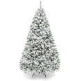 thumbnail image 3 of Best Choice Products Artificial Flocked Christmas Tree, 7.5ft Premium Unlit Pine Holiday Decor w/Metal Stand  Green, 3 of 10