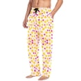 thumbnail image 2 of FORMRS Mens Pajama Pants with Pockets Soft Cotton Sleepwear Lounge Bottoms, Sizes S-2XL, Light Pink Stars, 2 of 7