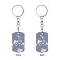 thumbnail image 2 of Goofa Watercolor Flowers Butterfly Printed Rectangular Metal Keychain Bag Charm Floral Charm for Purse Keys Metal Keyring Gift for Women Accessories, 2 of 7