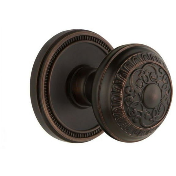 Grandeur Solwin_Sd_Na Soleil Solid Brass Single Dummy Door Knob - Bronze