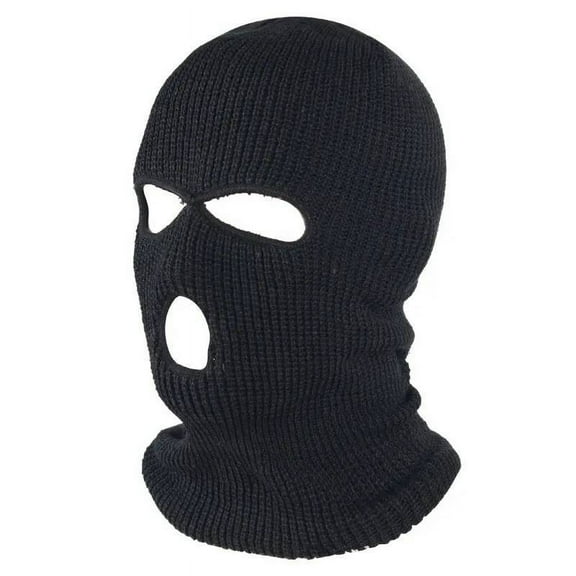Black Backlava 3 Hole Ski Mask