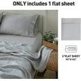 thumbnail image 4 of Simple&Opulence French Linen Flat Sheet with Embroidered Border-100% Stone Washed Flax Bedding,King Size(108''x102'') Ultra Soft,Breathable Flat Top Sheet-1 Piece Bed Flat Sheet Only(Grey), 4 of 8