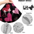 thumbnail image 7 of SCRAWLGOD Valentine's Day Decor Heart Spiral Print Pink Black 4 PCS Gaming Chair Covers Slipcovers Non-Slip Gamer Chair Cover Stretchable Rotating Armchair Covers with Armrest Covers, 7 of 7