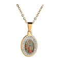 thumbnail image 3 of Collar de urna,Collar con colgante de María Moda para hombres y mujeres,Collar de María Nuestra Señora de ,Colgante de María Madre de acero, 3 of 10