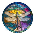 thumbnail image 2 of JikouIivo Stained Glass Window Hangings,Outdoor Wall Art Dragonfly Glass Hanging Wall Decoration Color Mosaic Decoration with Hook,for Window Door Garden, 2 of 5