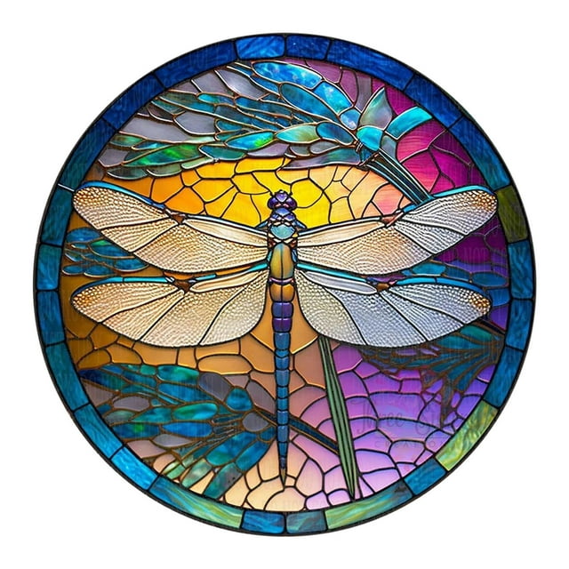 Fwttom Hanging Wreath, Colorful Circular Wall Decoration, Window Decoration, Festival Decorations, 16 * 16* 0.4Cm