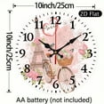 thumbnail image 3 of Paris Eiffel Tower Bicycle Wall Clock Silent Non Ticking Wall Clocks Battery Operated Round Wall Decor for Bathroom Kitchen Bedroom 10 in, 3 of 9