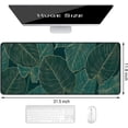 thumbnail image 6 of Desk Pad, XL Extended Large Gaming Mouse Pad 31.5 x 11.8 Inch, Waterproof Mousepad with Stitched Edge, Non-Slip Computer Keyboard Laptop Mat Teal Tropical Leaves, 6 of 6