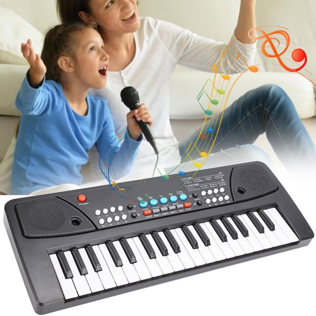 Piano Electrónico Portátil Higoodz Juguete de Música para Bebé Micrófono 37 61 Teclas