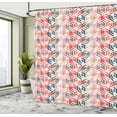 thumbnail image 4 of Ambesonne Geometric Shower Curtain, Retro Hexagonal Pattern, 69"Wx84"L, Dark Coral, 4 of 4