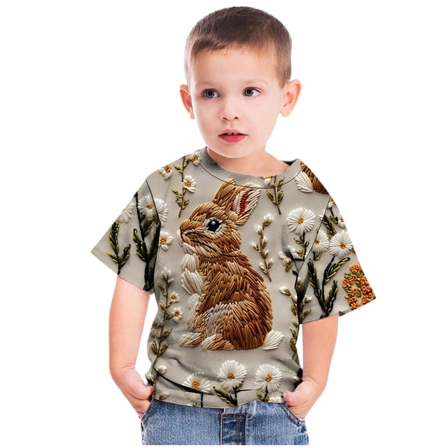 COM1950s Hauts Mignons pour Femmes, Hauts à Manches Courtes pour Femmes, Tout-Petits Garçons Filles Mignons Col Rond Imprimé Haut à Manches Courtes, Hauts à Manches Courtes pour Femmes, Cadeaux pour Filles Tout-Petits, Shorts pour Filles
