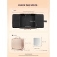 thumbnail image 3 of OMIRO Makeup Box with Detachable Magnetic LED Mirror, Travel Train Case with Brush Holders & Adjustable Dividers, Rose Gold, 3 of 6