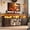 Brown, variant on ChVans 70.8" Farmhouse TV Stand for TVs up to 85" with LED Lights, 32" Tall Entertainment Center with Power Outlet & Sliding Barn Door, Farmhouse Media Console for Living Room, White-brown