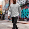 thumbnail image 7 of Nokdvo Mens Waffle-Knit Crew Neck Thermal Shirts Long Sleeve Textured Knit T Shirts with Pocket Crew Neck Golf Shirts Casual Lightweight Slim Fit Comfy Classic Pullover Shirts,White L, 7 of 7