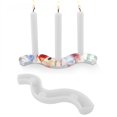 thumbnail image 4 of Portavelas bandeja arcilla portavelas soporte inferior posavasos yeso de silicona manualidades DIY arte foto Props 11.22x1.54x1.26 pulgadas, 4 of 9