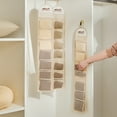 thumbnail image 4 of ievspot Wall-mounted Storage Bag Hairpins Socks Underwear Storage Pouch Home Dorm Back of The Door Hanging Organizer, 4 of 8
