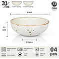 thumbnail image 7 of Esfour Round Porcelain Bowls - 18 Ounce - Set of 4 - Microwave, Oven, Dishwasher-Safe, Scratch Resistant, Porcelain Durable Small Dishes Bowls for Cereal Salad Pasta Soup Dessert - Assorted Classic, 7 of 7