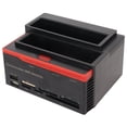 thumbnail image 1 of Dual Bay External Hard Drive Docking Station, 480Mbps USB  HDD Docking Station for 2.5inch, 3.5 Inch  HDD SSD IDE, Support Offline Clone, Up to 8TB, 1 of 8