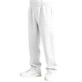 thumbnail image 5 of CAIVO Boys Baggy Sweatpants Straight Leg Bottom Casual Pants Elastic Waist Athletic Joggers Trousers With Pockets Boho Solid Color Kids Bottoms, 5 of 8