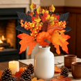 thumbnail image 4 of 4 Pcs Fall Pumpkin Maple Leaf Picks, Autumn Tiered Tray Decor for Coffee Bar, Kitchen Counter, Shelf Styling, Harvest Seasonal Home Accents, 4 of 5