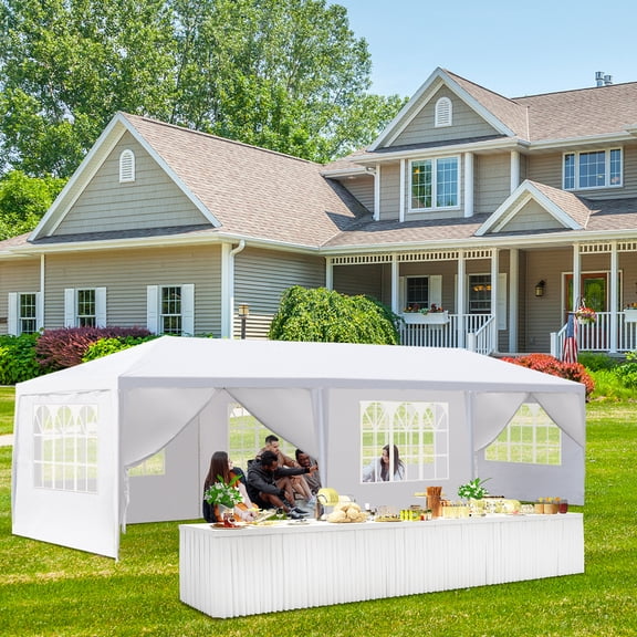 UBesGoo Party Wedding Tent Outdoor Camping Gazebo Canopy with 8 Sidewalls Canopy (10' x 30')