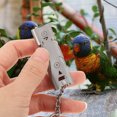 thumbnail image 2 of Stainless Steel Bird Whistle Bird Training Whistle Bird Cage Whistle Bird Training Accessory, 2 of 9