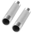 thumbnail image 3 of Threaded Pipe,2Pcs Stainless Steel Equal Pipe Fittings Threaded Pipe Connector Streamlined Design, 3 of 7
