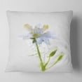 thumbnail image 2 of Designart White Green Watercolor Flower Sketch - Floral Throw Pillow - 18x18, 2 of 5